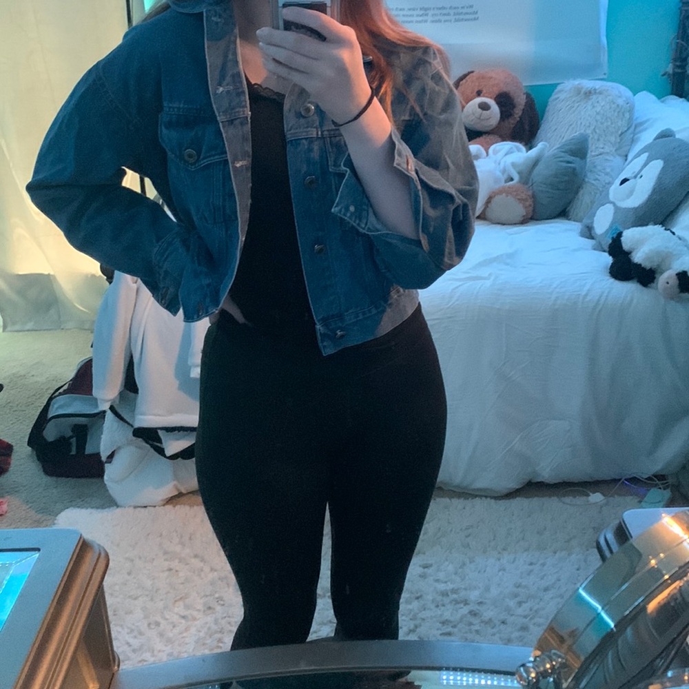 baggy cropped jean jacket !